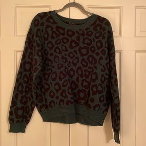 BCBG Animal Print Sweater